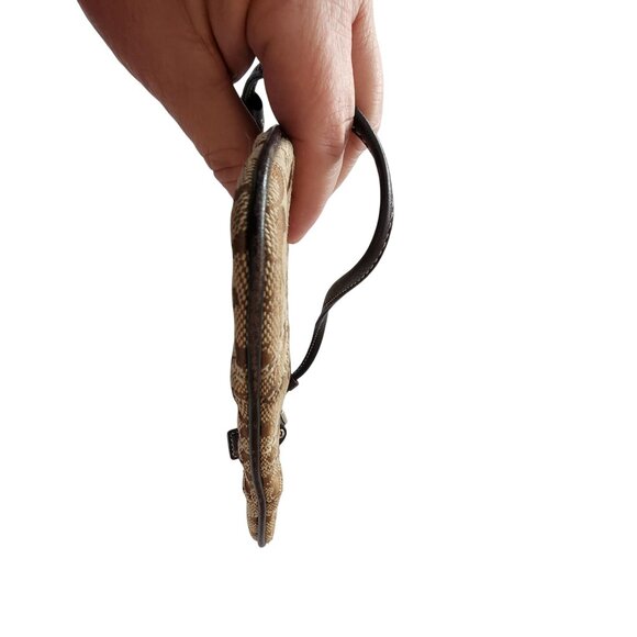 Coach Signature Brown Wristlet/Clutch Bag With Leather Strap - Picture 6 of 7